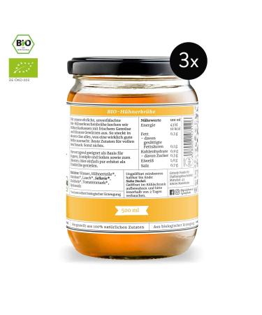 Biological Bone Broth 6x500ml Set - Beef & Chicken | Nutritious Long-Cooked Broth for Optimal Health - Buy Online on SooperMarket.com