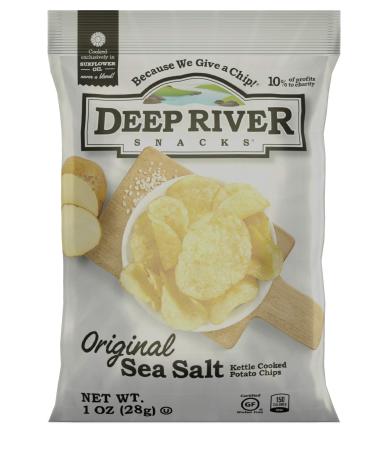 Deep River Snacks Original Sea Salt Kettle Cooked Potato Chips 1-Ounce (Pack of 80)