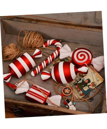 Zerodeko 1pc Christmas Candy Decoration christmas tree Cosmetics candy decorate Xmas Adornment outdoor christmas decorations decor Ornament pendant pvc set red Christmas household Red 15X6X6CM - Buy Online on SooperMarket.com