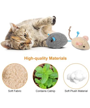 Dacitiery 9Pcs Catnip Mice Toys - Interactive Play & Teeth Cleaning for Cats & Kittens - Buy Online on SooperMarket.com