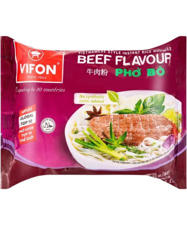 Vifon Vietnamese Style Instant Rice Noodles Beef & Chicken Flavour (Pho Bo & Pho Ga) 60g (Pack of 20) - Buy Online on SooperMarket.com