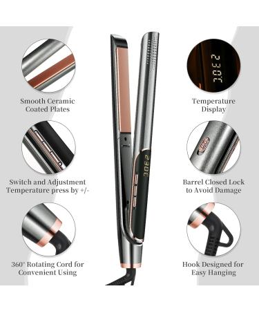 Professional Women's Hair Straighteners Layhou Straightening and Curling 2 in 1 Ceramic Plate Hair Straighteners Adjustable Temperature LCD Display Straightening Styling Tool for Long and Short Hair - Buy Online on SooperMarket.com