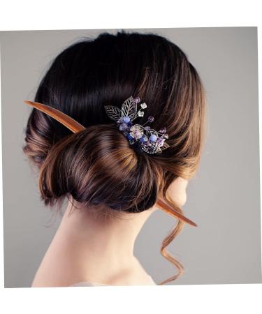 Mikinona 1pc Wooden Hairpin Retro Hair Forks Chinese Style Hairpin Bridal Hair Clip Girl Hair Accessories Bridal Hair Accessories Hair Sticks Hair Barrettes Hair Accessory Sandalwood - Buy Online on SooperMarket.com