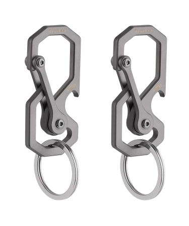 Tibitdeer Titan Keyrage Utility Karabiner Clip Quick lock Multi-tool key holder with bottle opener and bag key clip Titan for camping hiking 2