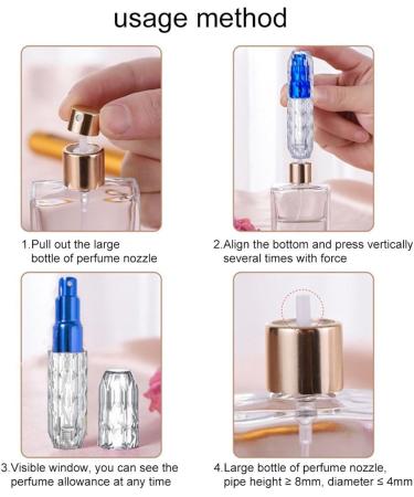 5ml Perfume Atomisers Refillable Perfume Travel Bottle Travel Perfume Atomiser Refillable for Women and Men Mini Perfume Refill Bottle for Travel Business Trip Outdoor Activities-Black/Silver/Blue - Buy Online on SooperMarket.com