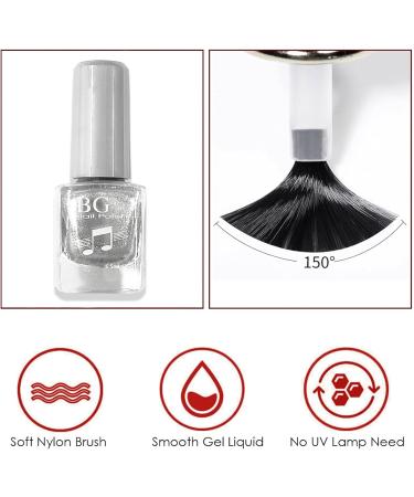Silver Nail Polish Glitter Nail Polish - Quick Dry Breathable Nail Varnish - Holographic Metallic Mirror Effect No UV Needed Nail Polish Nail Art DIY Nail Salon for Women Girls at Home - Buy Online on SooperMarket.com