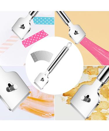 Gvolatee Ceranutfeldschaber Metall - 14PC Replacement Blades Glass Scraper for Oven & Induction Hob Cleaning Scratch Removal Tool - Buy Online on SooperMarket.com