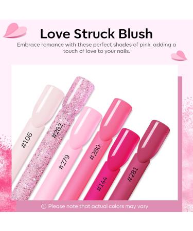 Modelones Acrylic Powder - 6 Pink Glitter Shades for Nail Art | Neon & Soft Tones - Perfect for Valentine's 3D & French Nail Extensions - Buy Online on SooperMarket.com