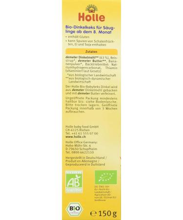 Holle Organic Baby Spelt Biscuits - 150g | Healthy Baby Snack | International Shipping - Buy Online on SooperMarket.com