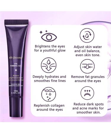60-Second Instant Firming Eye Cream 60-Second Eye Firming Gel Under Eye Cream for Dark Circles and Puffy Eyes Instant Eye Tightener Instant Eye Bag Remover Reduce Fine Lines - Buy Online on SooperMarket.com