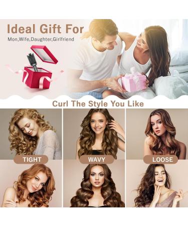 Pretfy Automatic Curling Iron - 1 Inch Ceramic Ionic Auto Hair Curler with LCD Display 4 Temperature Settings Anti-Scald & Auto Shut-Off - Fast Heating for Effortless Hair Styling - Buy Online on SooperMarket.com