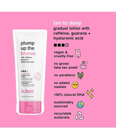 b.tan Dark Gradual Self Tanning Lotion | Hyaluronic Acid Infused Daily Bronzed Glow | Vegan & Cruelty-Free | 8 Fl Oz - Buy Online on SooperMarket.com
