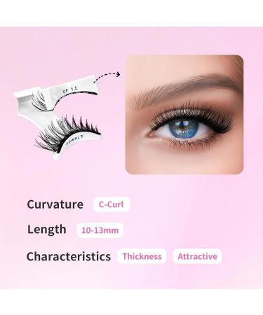 Beauty7 Magnetic-Eyelashes Natural Look 1 Pair Reusable Magnetic Lashes Kit with Applicator No Glue Needed False Eyelashes Srtrips - Buy Online on SooperMarket.com