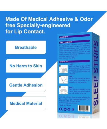 Mouth Tape for Sleeping 90 Pcs - Snoring Solution Sleep Strips for Better Nose Breathing and Instant Snoring Relief - Buy Online on SooperMarket.com