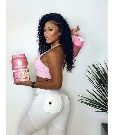Flat Tummy Vanilla Meal Replacement Shake - 20 Servings, Plant Based Protein for Women - Vegan, Gluten Free, Dairy Free, Vitamins & Minerals, Keto-Friendly for Weight Management - Buy Online on SooperMarket.com