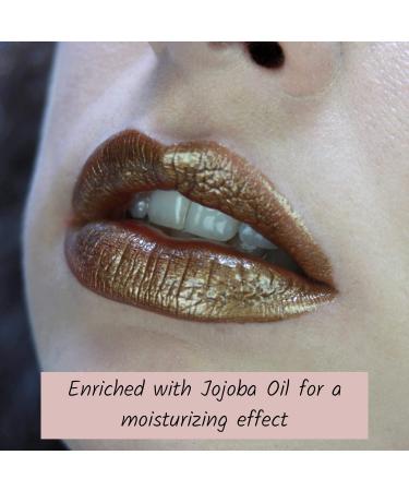 Mynena Copper Gold Lip Gloss Topper | Shimmer Glossy Finish Liquid Lipstick with Jojoba Oil | Vegan & Cruelty-Free - Buy Online on SooperMarket.com