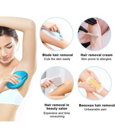 Crystal Hair Eraser - Portable Painless Hair Removal Tool for Men and Women - Washable and Reusable - Skin Exfoliator - Matte Black - Buy Online on SooperMarket.com