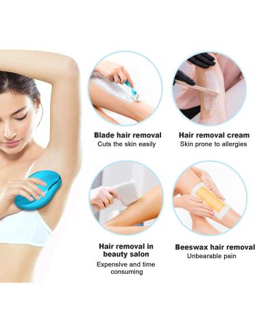 DRESSE Crystal Hair Eraser - Painless Exfoliation & Magic Hair Removal Tool for Women and Men - Sky Blue - Buy Online on SooperMarket.com
