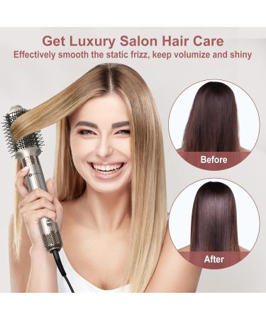 Buy Slopehill Airstyler 5 in 1 - 110 000 RPM High-Speed Ionic Hair Dryer & Multi-Hairstyler | Quick Drying Air-Curling Rod Straightener & Volume Brush (Champagne Gold) - International Shipping Available - Buy Online on SooperMarket.com