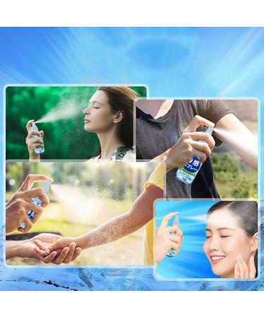 Cooling Spray 50ml Quick Cool Down Heat Stroke Prevention Lasting Cooling Mist Spray for Clothes and Skin - Buy Online on SooperMarket.com