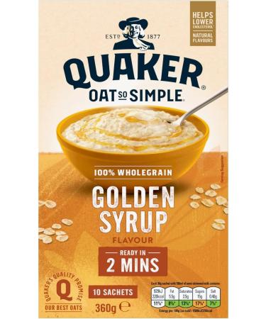 Apple & Blueberry Porridge Sachets 360g with Strawberry Raspberry & Cranberry Porridge Sachets 339g & Golden Syrup Porridge Sachets 360g - Bundle Consisting of Quaker Oat So Simple x3 Packs - Buy Online on SooperMarket.com