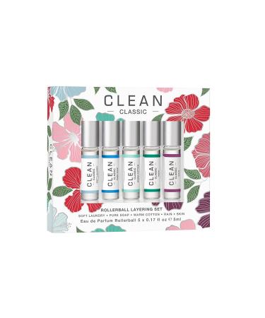 Clean Classic Eau de Parfum Rollerball Gift Set - Light, Layerable Fragrance - Vegan & Phthalate-Free - 5 x 0.17 oz - Buy Online on SooperMarket.com