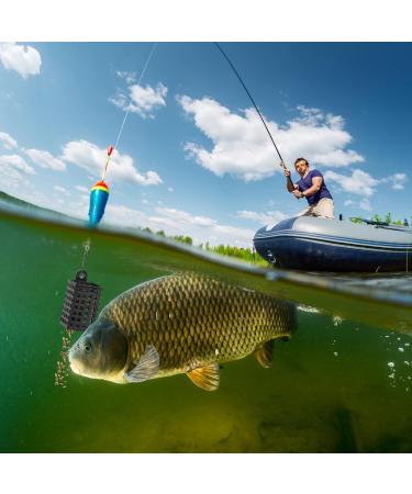 Anseom 6-Piece Metal Fishing Feeder Basket Set | Lead-Free Forage Baskets with Weights (10g 20g 40g 50g 60g) - Ideal for International Shipping - Buy Online on SooperMarket.com