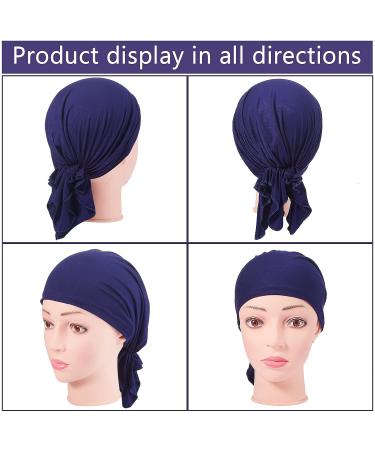 6-Piece Women's Pretied Head Scarves Cancer Turban Hat Set - Soft Color Headwear Collection - Buy Online on SooperMarket.com