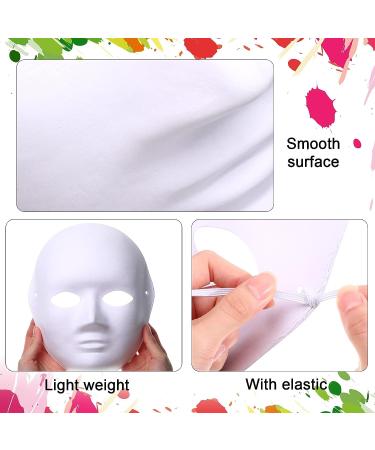 50-Piece White Plain Paper Mache Masks for DIY Masquerade Halloween Costume Crafts - Buy Online on SooperMarket.com