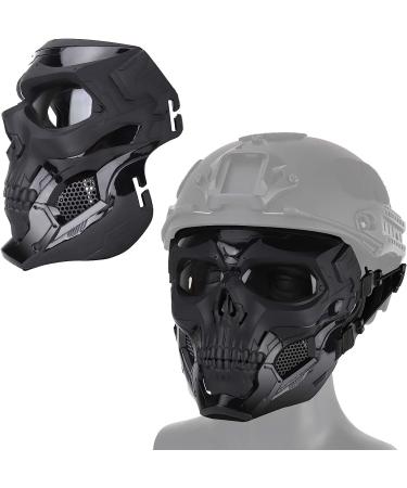 Airsoft Full Face Tactical Paintball Mask - Clear Lens for Halloween, Cosplay & CS Games - Buy Online on SooperMarket.com