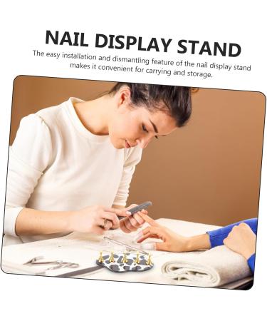 HAPINARY Fake Nail Stand 2 Sets magnetic supplies nail display stand nail frame nail stand for press press on nails holder with base Acrylic exercise rack press on artificial nails holder - Buy Online on SooperMarket.com