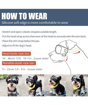Dog Sunglasses | UV Protection Goggles for Small/Medium Dogs - Comfortable, Adjustable & Windproof Pet Eyewear - Buy Online on SooperMarket.com