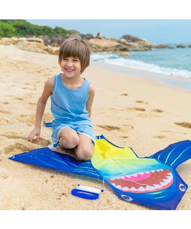 Nuoada Shark Kite for Kids and Adults - Easy-to-Fly Beginner Kite with Long Tail for Outdoor Beach Fun - Includes 270ft Kite Line and Bag - Buy Online on SooperMarket.com