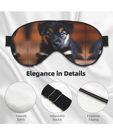 Puppies Dog Print Double-Sided Eye Mask | Soft Light Blocking Sleep Enhancer | International Shipping Available - Buy Online on SooperMarket.com