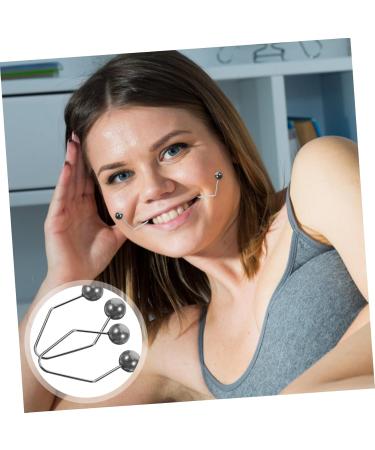 BELLIFFY 1 Pair Dimple Trainer Cheeks Clip Dimples Trainer for Cheeks Metal Dimples Exerciser Facial Tool Face Dimples Exerciser Dimples Maker for Face Cheeks Face Exerciser Cheeks Balls 4.30X2.50X0.80CM Black - Buy Online on SooperMarket.com