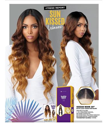 Sensationnel Butta Lace Oceanwave 30 Human Hair Blend Wig - Balayage Caramel - Buy Online on SooperMarket.com