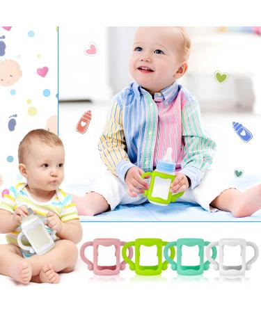4-Pack Dr. Brown Narrow Baby Bottle Handles - Easy Grip Silicone Holder for Self Feeding - BPA-Free - Buy Online on SooperMarket.com