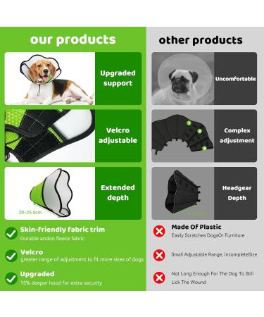 ZEEJORY Adjustable Cat & Dog Cone Collar for Fast Healing - M(28-37cm/11-14.5in) - Buy Online on SooperMarket.com