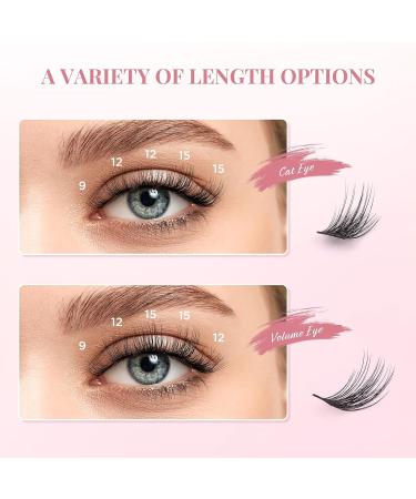 Cuckoo Cluster Lashes - 100 Pc 3D Fluffy DIY Eyelash Extensions - C Curl Mixed Length Individual Cluster Lashes for Volume - Cluster Lash-01 - Buy Online on SooperMarket.com