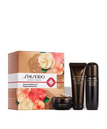Shiseido Future Solution LX Regenerating Set - Includes Eye and Lip Contour Regenerating Cream (17mL) Extra Rich Cleansing Foam (50mL) & Concentrated Balancing Softener (75mL) - $230 Value
