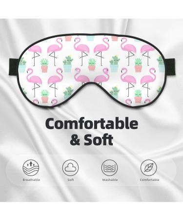 Tropical Flamingo Sleep Mask | Adjustable & Breathable Eye Mask for Ultimate Comfort - Buy Online on SooperMarket.com