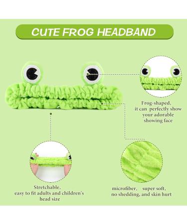WLLHYF Frog Headband Makeup Headband Frog Eye Elastic Face Washing Hair Band Cute Shower Spa Headband Funny Green Head Wrap Cartoon Hair Accessories for Women Girls Skincare Beauty (Light green) - Buy Online on SooperMarket.com