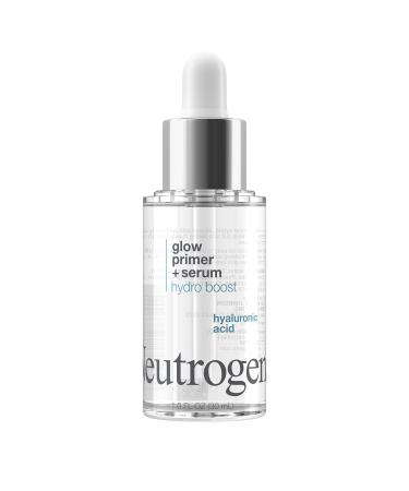 Neutrogena Hydro Boost Glow Booster Primer & Serum, Hydrating & Moisturizing Face Serum-to-Primer Hybrid, Infused with Purified Hyaluronic Acid & Designed to Instantly Hydrate, 1.0 fl. oz