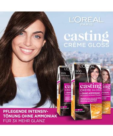 L'Or al Paris Ammonia-Free Coloration - Casting Cr me Gloss Hair Color No. 300 Dark Brown (1 Pack) - Nourishing Intensive Tint with Gloss-Reflex Balm - Buy Online on SooperMarket.com