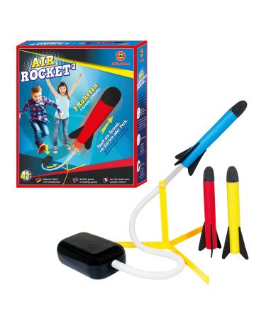 Paul G nther 1556 - rocket game Air Rocket with start pump and 3 rockets made of foam for children from 4 years great fun on the beach in the garden or park new