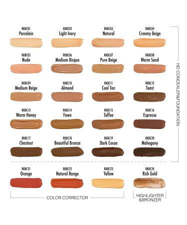 Ruby Kisses HD Brush Concealer & Foundation 3 Pack (Fawn) - Flawless Coverage Bundle - Buy Online on SooperMarket.com