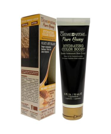 Creme of Nature Pure Honey Hydrating Color Boost - Silky Jet Black Semi-Permanent Hair Color 3 oz | Unisex International Shipping - Buy Online on SooperMarket.com
