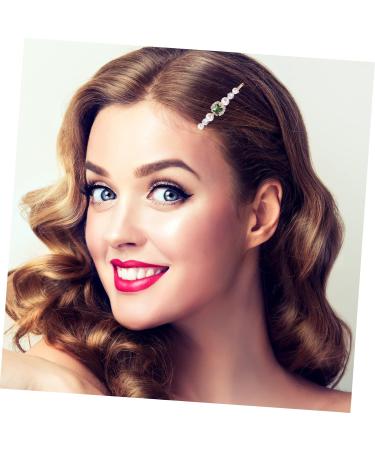 Gogogmee 1 Crystal Pearl Hair Clip Diamond Hair Clips Green Rhinestones Green Rhinestone Hair Barrettes Bridal Hair Accessories Bobby Hair Barrette Wedding Hair Clips Rhinestone Clips Alloy - Buy Online on SooperMarket.com