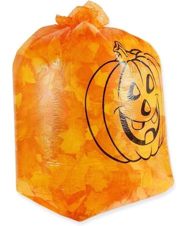 Juvale 6-Pack Pumpkin Leaf Bags - Small & Medium Trash Bags for Fall Lawn Decor - Orange - Buy Online on SooperMarket.com