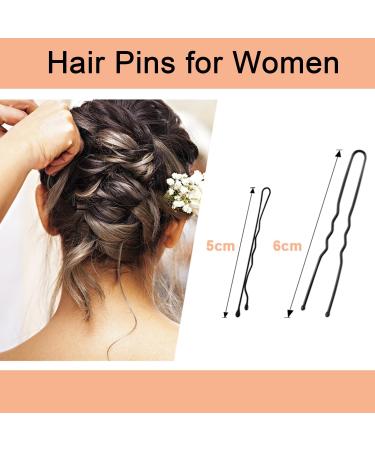 Bobby Pins 300 Hair Pins for Women Hair Grips U Shaped Hair Pins for Buns Hair Grips for Thick Hair Invisible Wave Hairgrip Hair Styling Pins with Storage Box (Black & Blonde & Brown) - Buy Online on SooperMarket.com